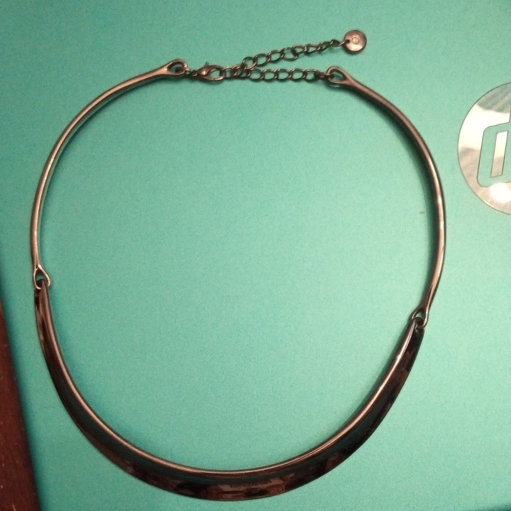 Gunmetal Gray Collar Necklace